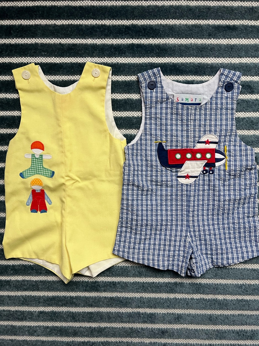 Vintage Baby Boy Jon Jon Romper Bundle 2T